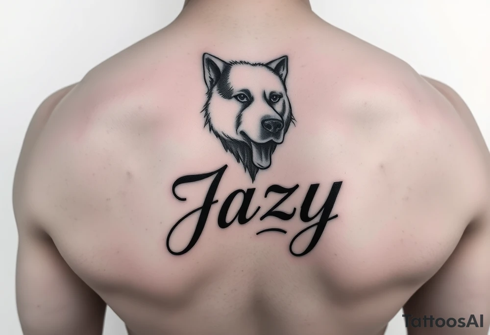 Remembrance of a deceased best friend with the name Jazy incorporated tattoo idea
