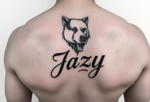 Remembrance of a deceased best friend with the name Jazy incorporated tattoo idea