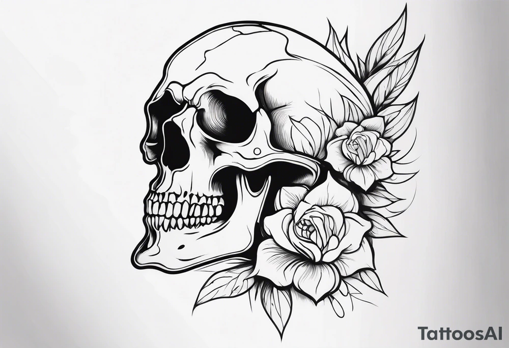 SIDE VIEW SKULL tattoo idea