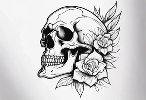 SIDE VIEW SKULL tattoo idea
