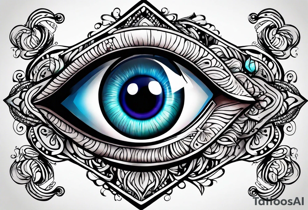 Evil eye tattoo idea