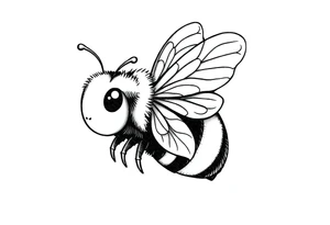 Cute bee tattoo idea