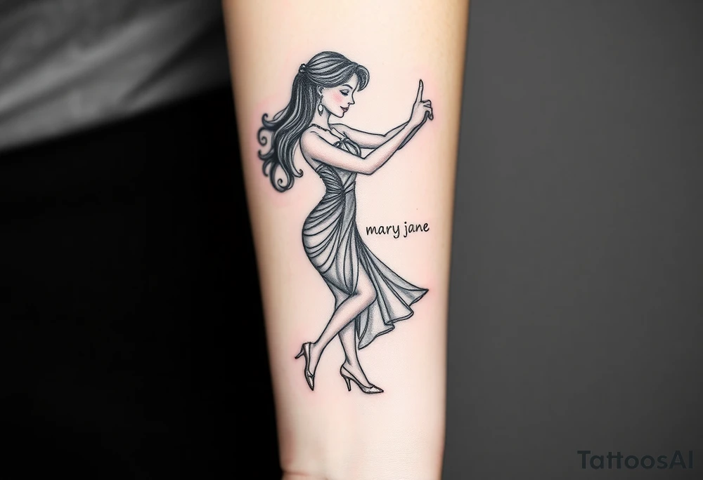 I taught Mary Jane how to dance tattoo idea