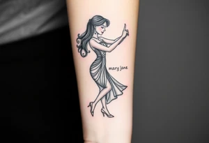 I taught Mary Jane how to dance tattoo idea