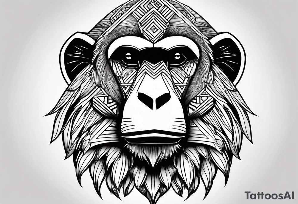 Baboon tattoo idea