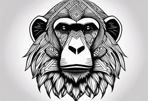 Baboon tattoo idea