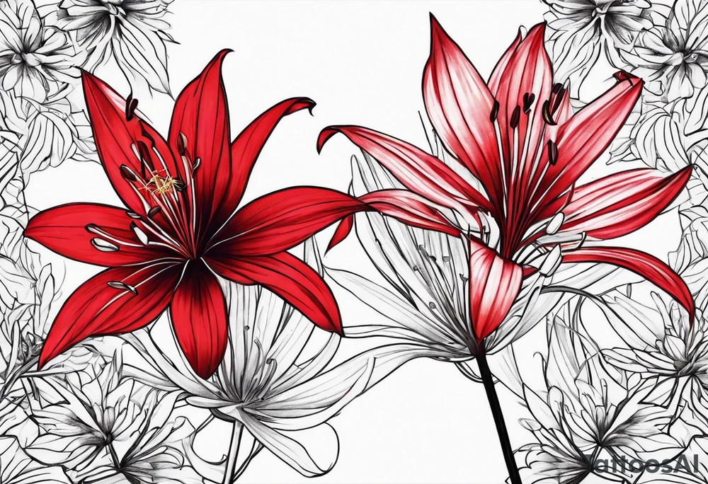 Red Spider Lily tattoo idea