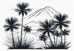 tall quindio wax palm tattoo idea