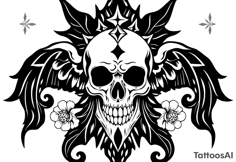 Life and death tattoo idea