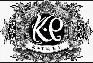 tattoo that includes the letters: A, K, E, O tattoo idea