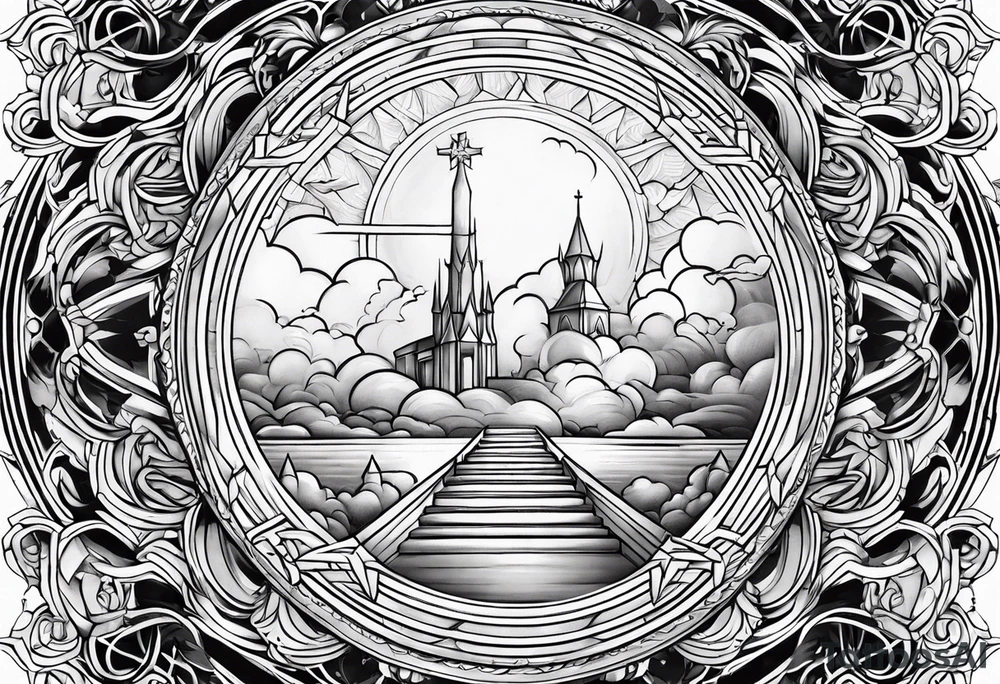 heaven vignette tattoo idea