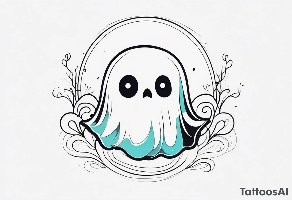 lovely ghost tattoo idea