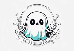lovely ghost tattoo idea