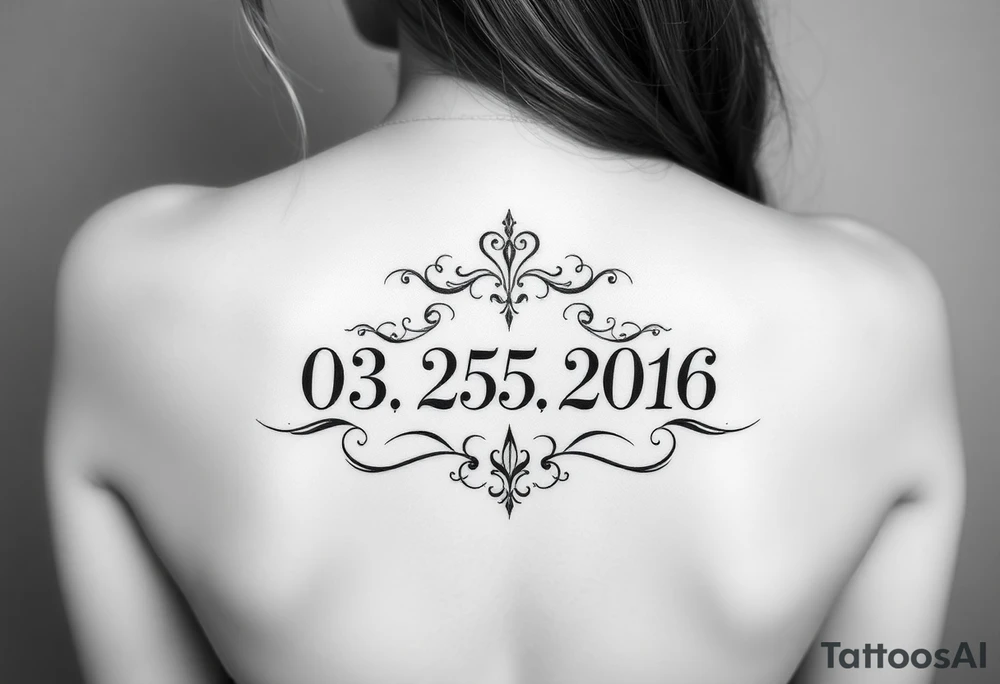 03.25.2016 in roman numerals tattoo idea