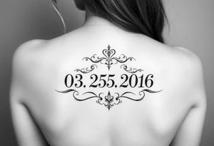 03.25.2016 in roman numerals tattoo idea