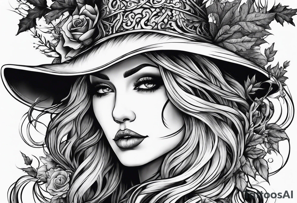 Tree witch tattoo idea