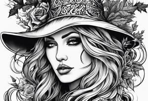 Tree witch tattoo idea