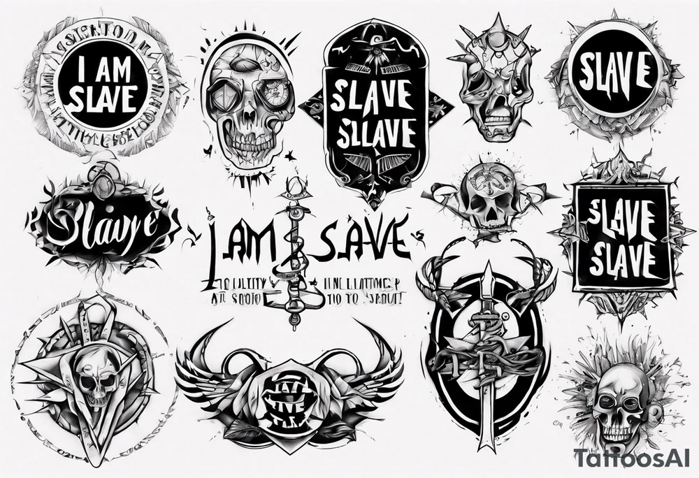 i am slave tattoo idea