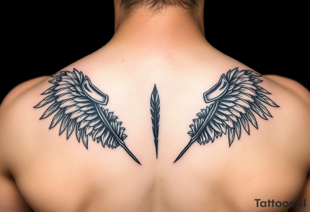 black 
feathers tattoo idea