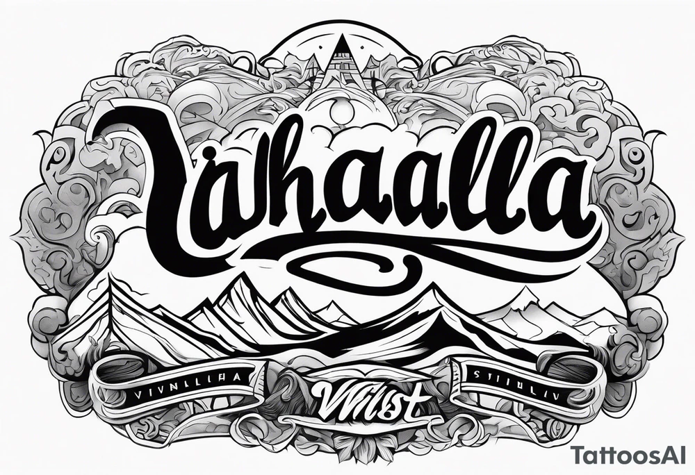 Valhalla mist fog tattoo idea