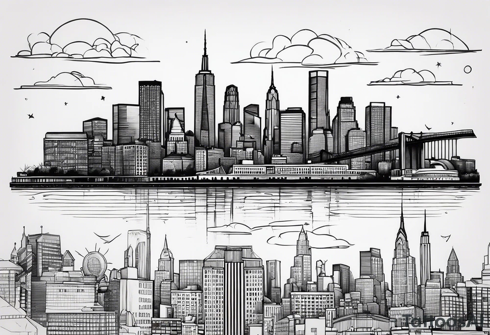 Brooklyn skyline tattoo idea