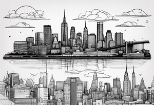 Brooklyn skyline tattoo idea