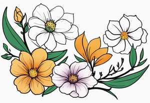 Heather and Tayah as a stem of a flower tattoo idea
