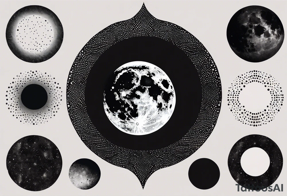 Lunar phases tattoo idea