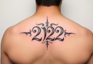 number 222 tattoo idea