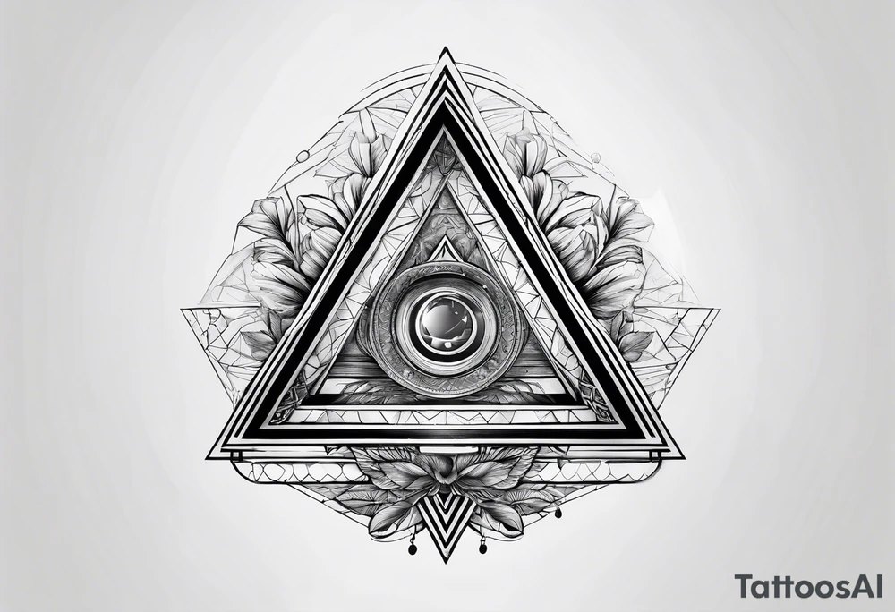 A triangle with nothing inside of it tattoo idea