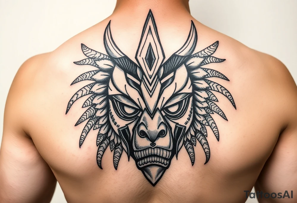 Zulu 
african mask tattoo idea