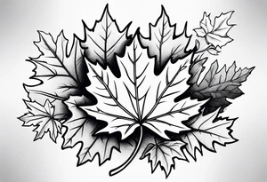 maple leafs falling tattoo idea