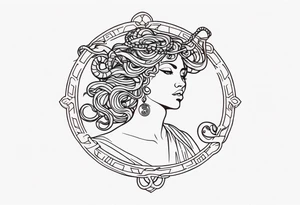 Medusa tattoo with Sicilian spin tattoo idea