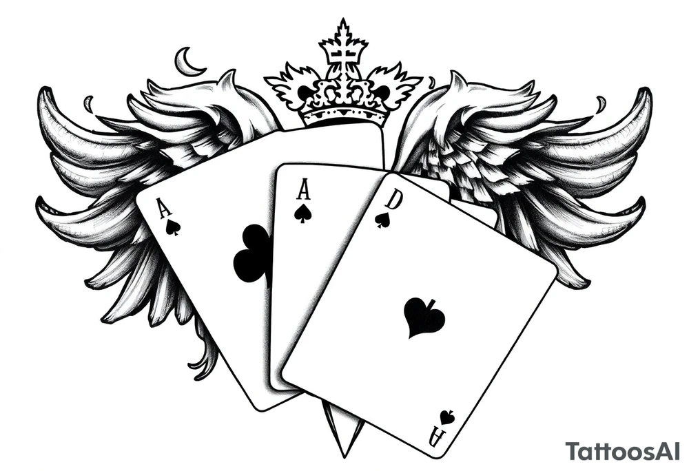Poland symbol and poker cards Add casino money to it. tattoo idea