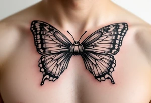 A bow tie that looks like a butterfly tattoo idea
