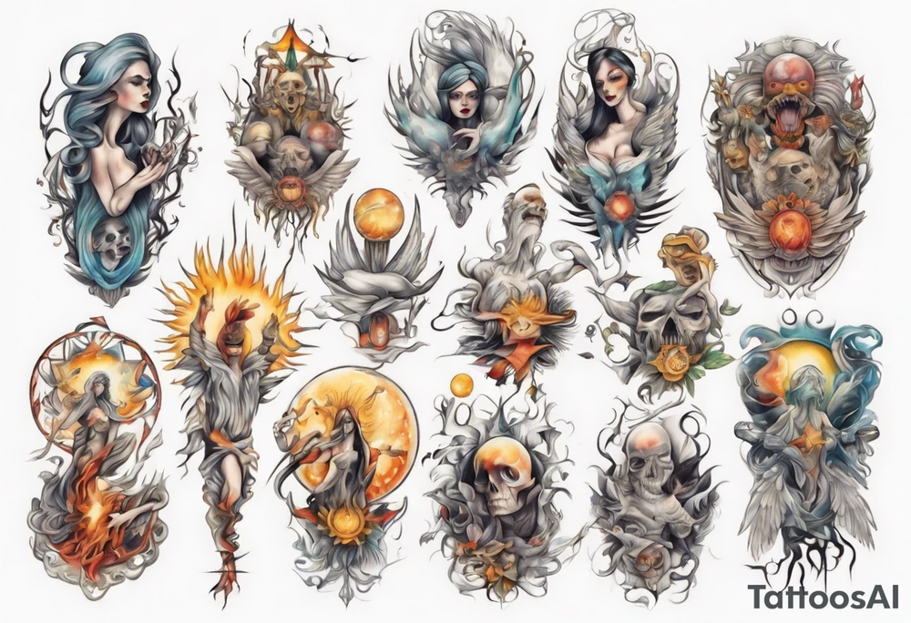 Light liberating people from fear tattoo idea