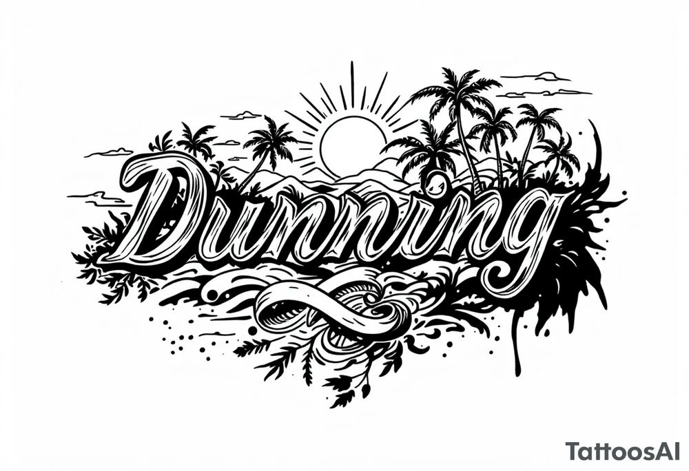 Dunning, Romanian theme with palm trees,sun, tattoo idea