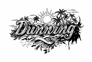 Dunning, Romanian theme with palm trees,sun, tattoo idea
