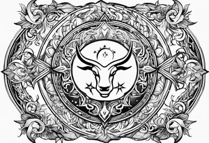 Taurus sun Aquarius moon Scorpio rising tattoo idea