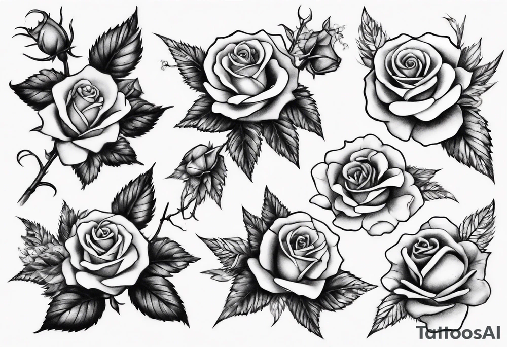 Bramble and roses tattoo idea