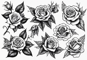Bramble and roses tattoo idea