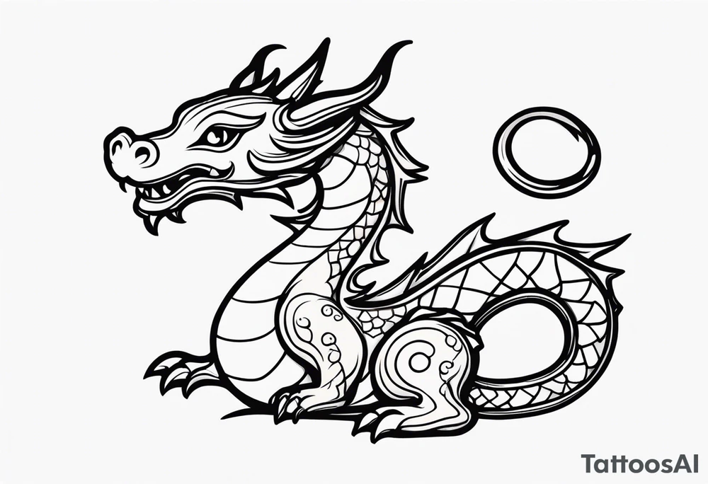 Cute Dragon tattoo idea