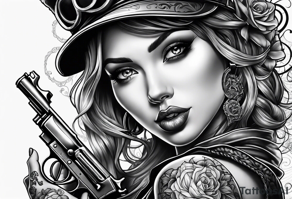 girl with a shotgun tattoo idea