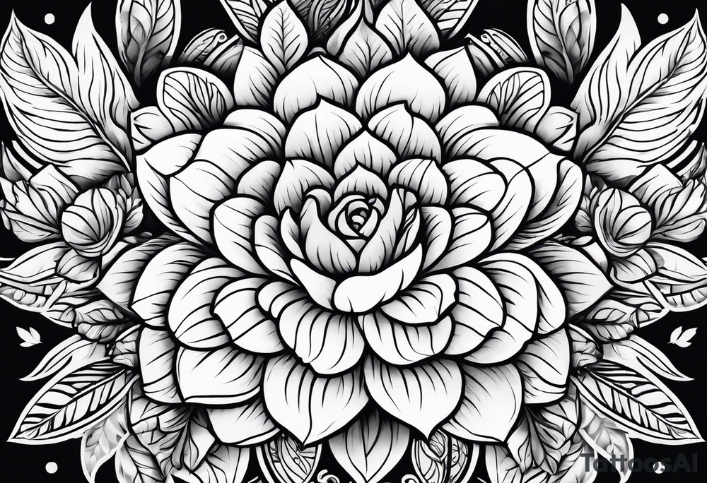 Floral tattoo idea