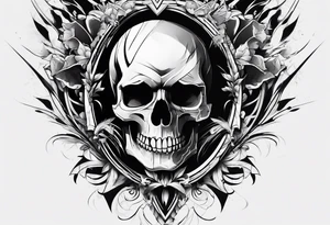 skull scream fragmented arm tattoo idea