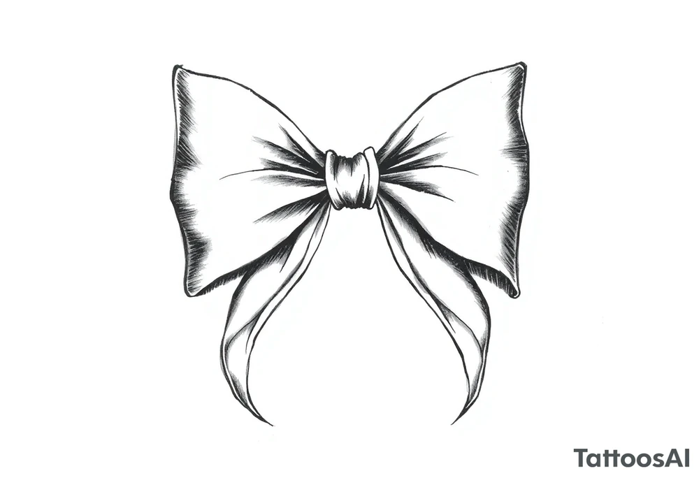 Lace bow classic tattoo idea