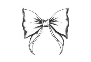 Lace bow classic tattoo idea