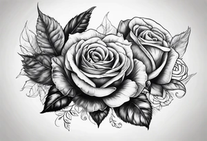 Un pilier romain, un crâne, des roses, un couteau pour l'avant bras tattoo idea