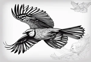 Make a preview of Bird in Flight. tattoo idea