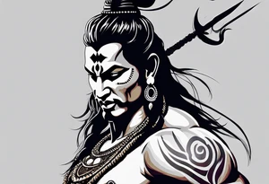 Lord Shiva in angry mood tattoo idea